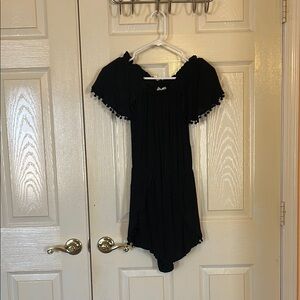 Flying Tomato Black Off-Shoulder Romper